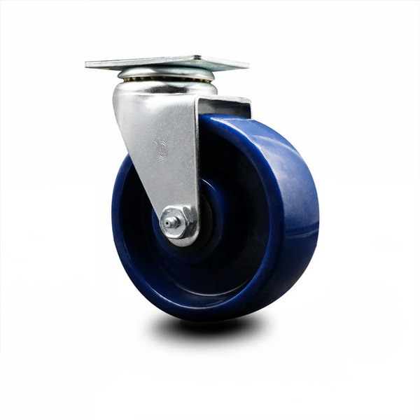 Service Caster 5 Inch Solid Polyurethane Wheel Swivel Caster with Roller Bearing SCC SCC-20S520-SPUR